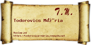Todorovics Mária névjegykártya