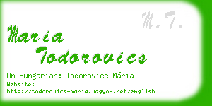 maria todorovics business card